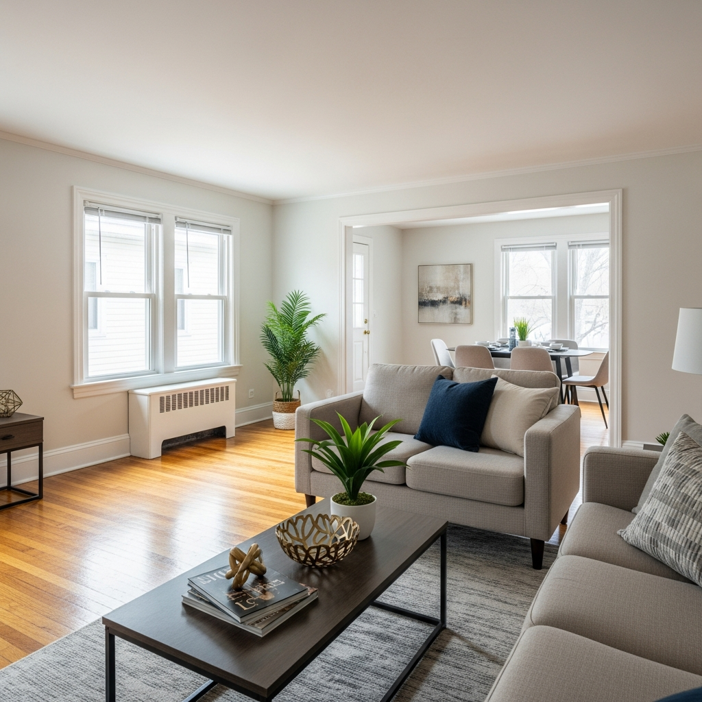 Empty rental house clean for inspection