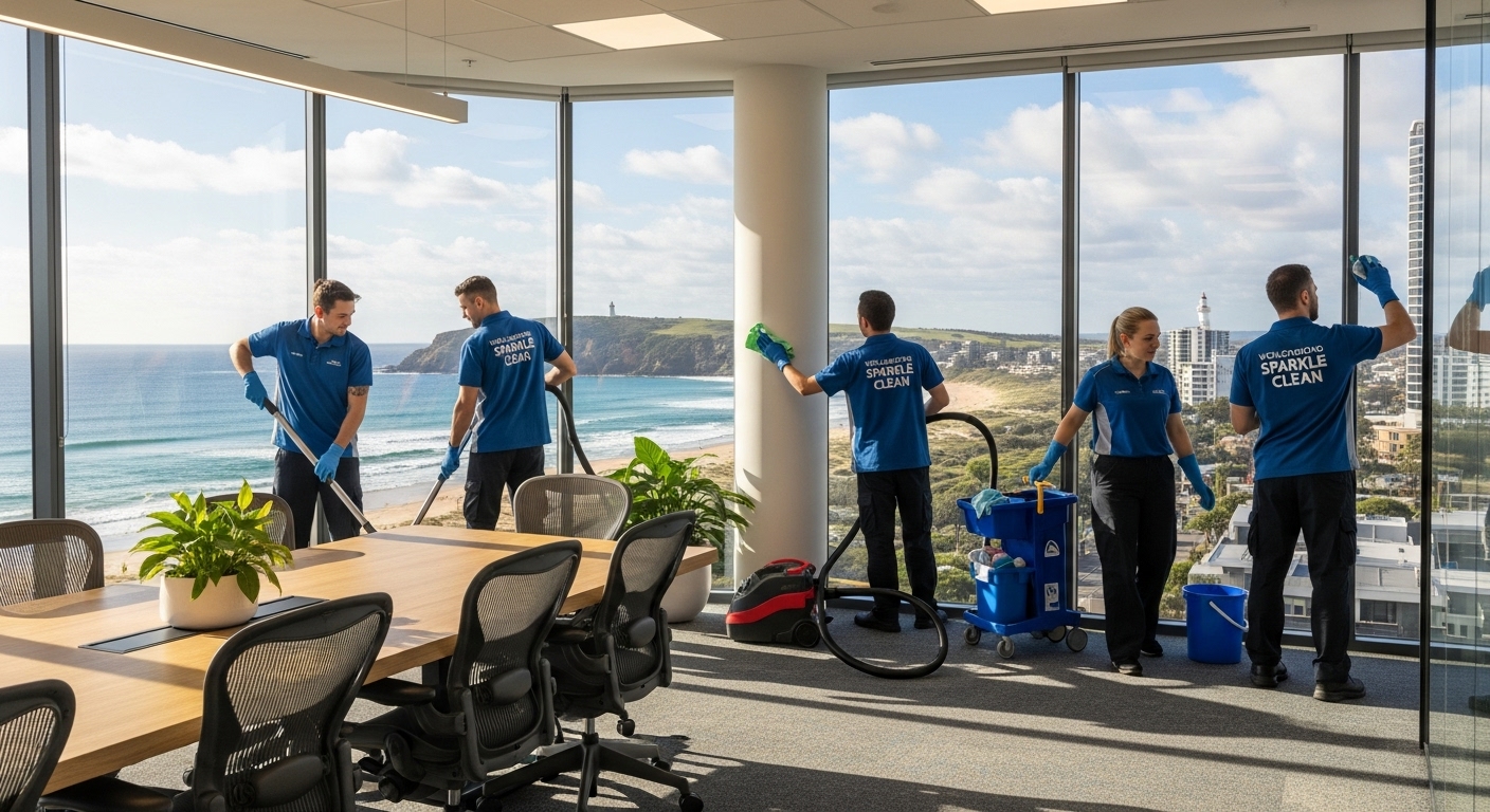Professional cleaners in Wollongong office