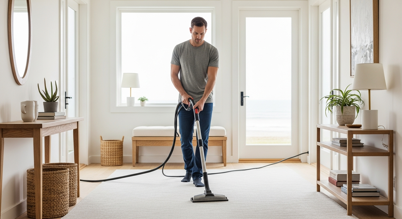 Carpet steam cleaning in Mullaloo home