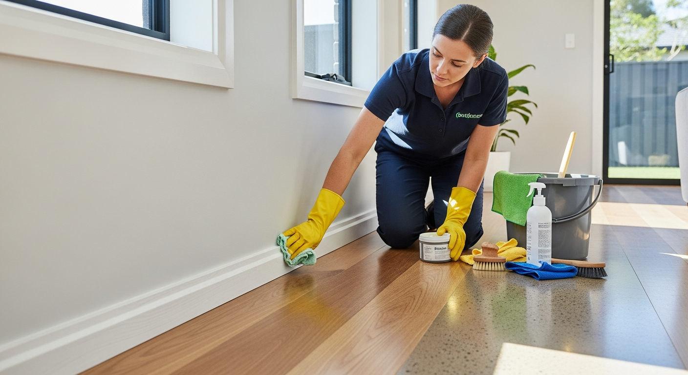 Cleaner polishing skirting board