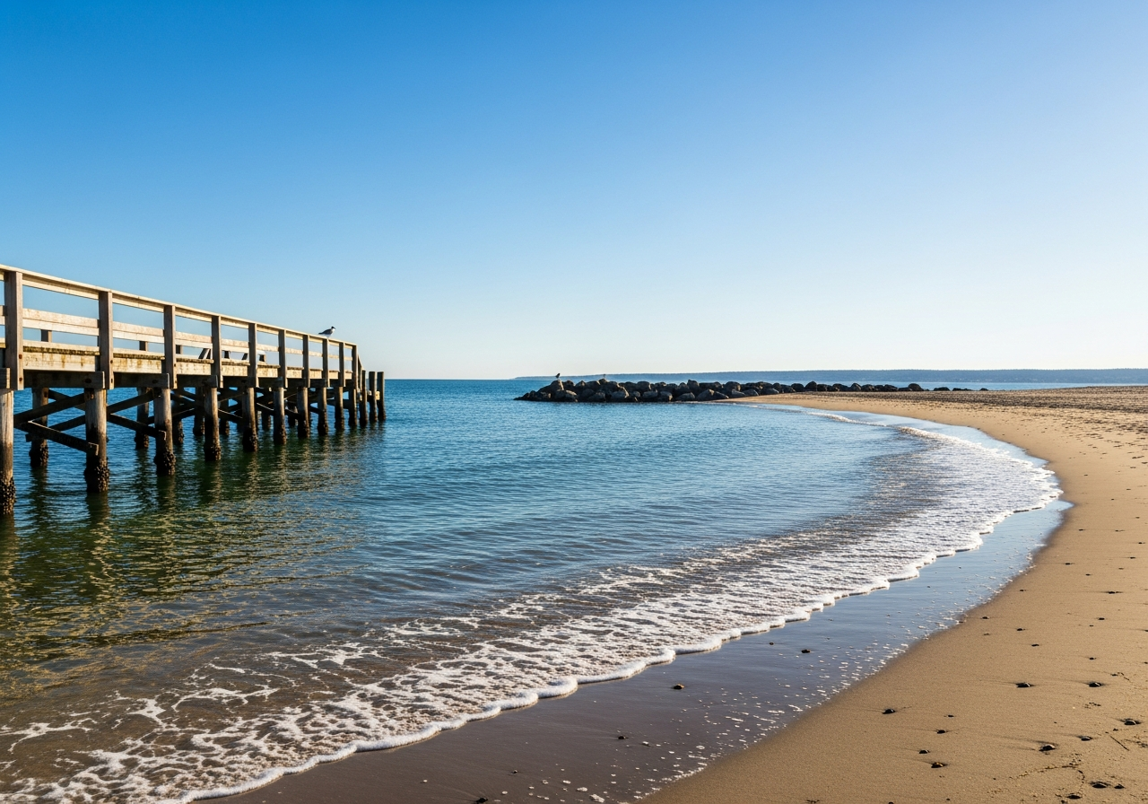 Rye beach and jetty