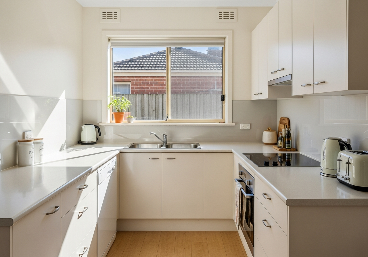 tidy rental kitchen in Fawkner