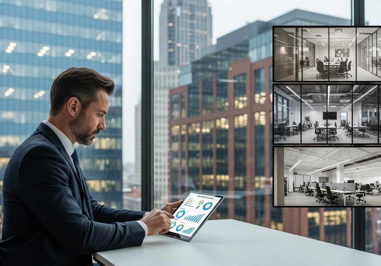 Multi-site cleaning management dashboard