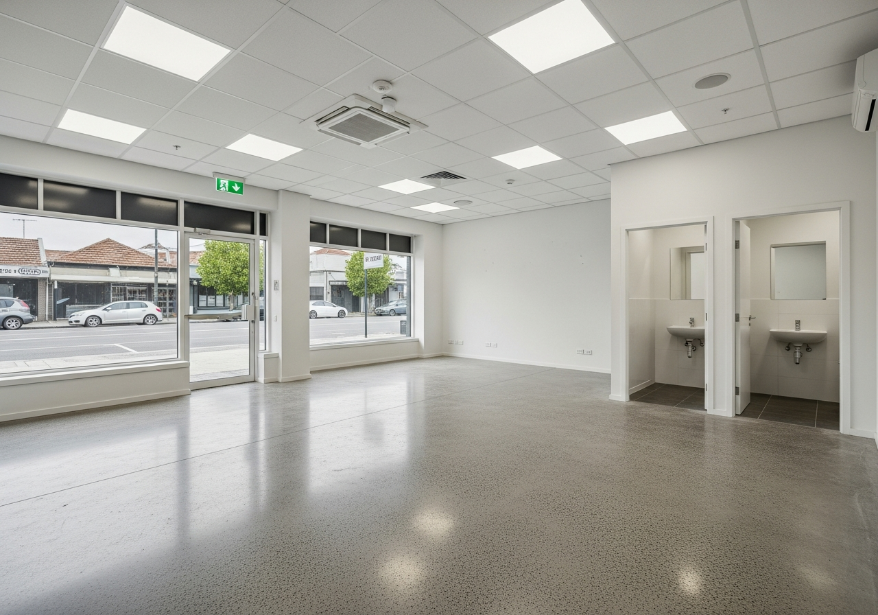 Retail space after end of lease clean