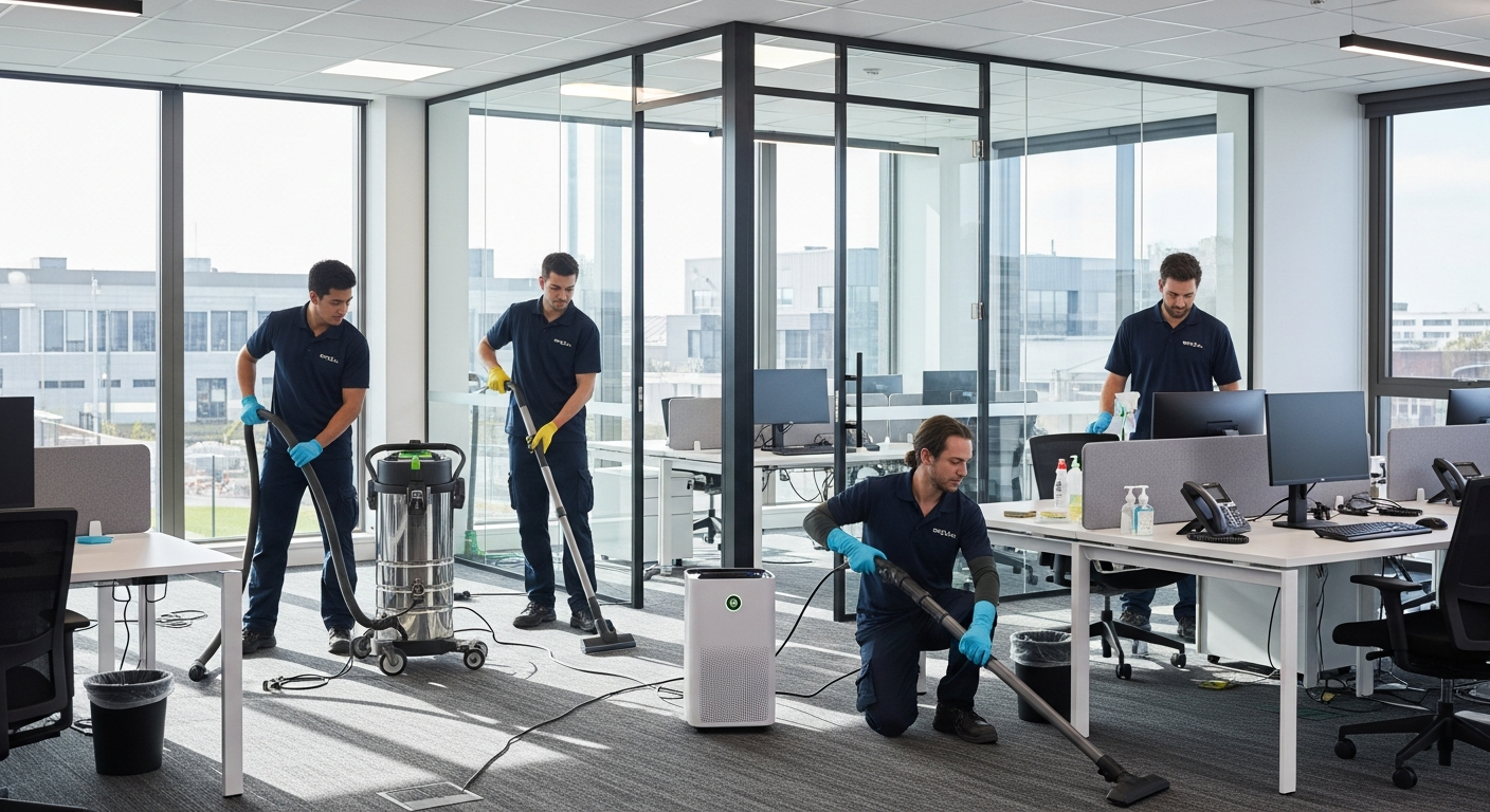 Commercial cleaning in Spring Farm office