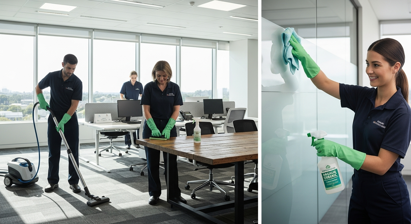 Commercial cleaners using eco-friendly products