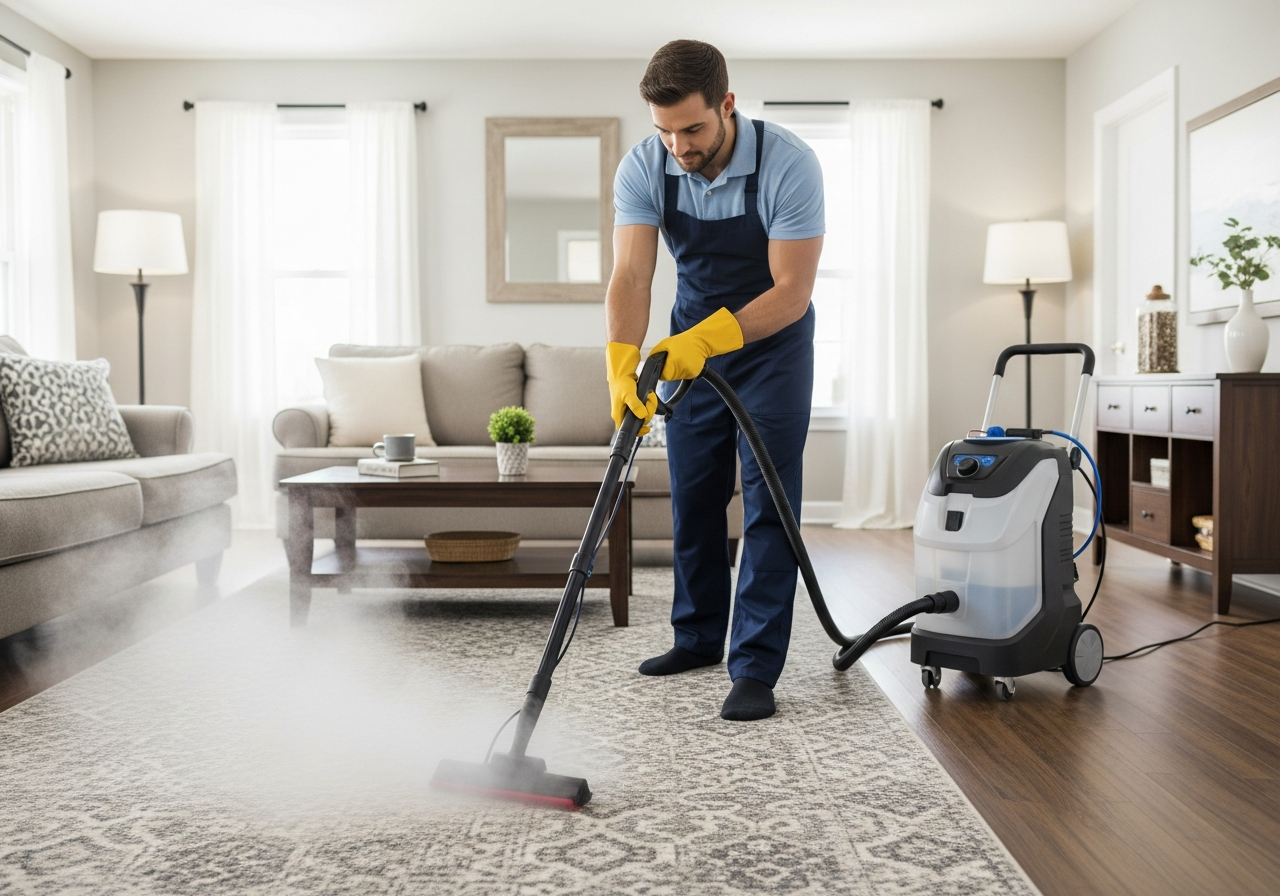 Carpet steam cleaning