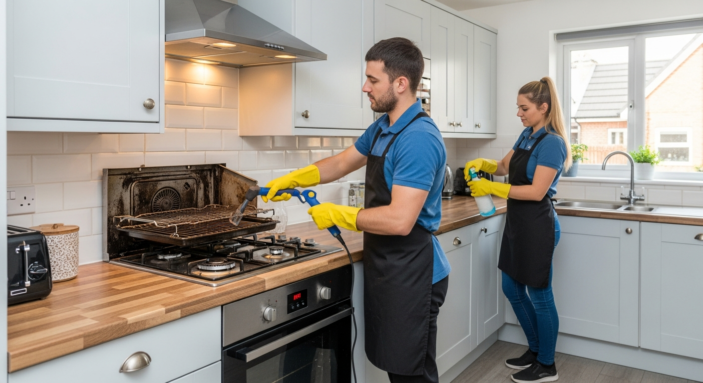 oven and kitchen vacate cleaning