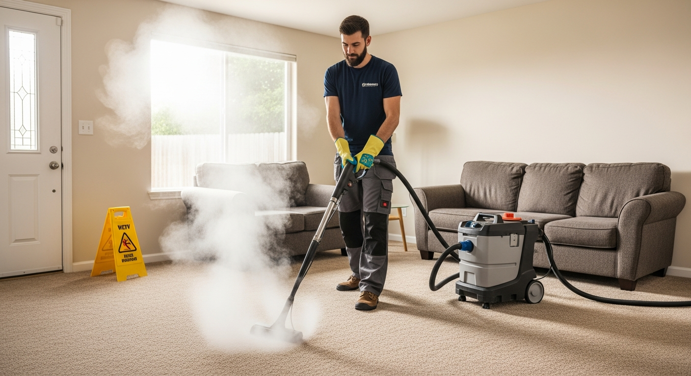 Carpet steam cleaning
