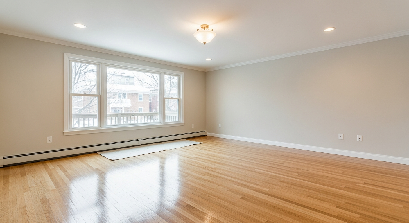 Empty apartment ready for final inspection