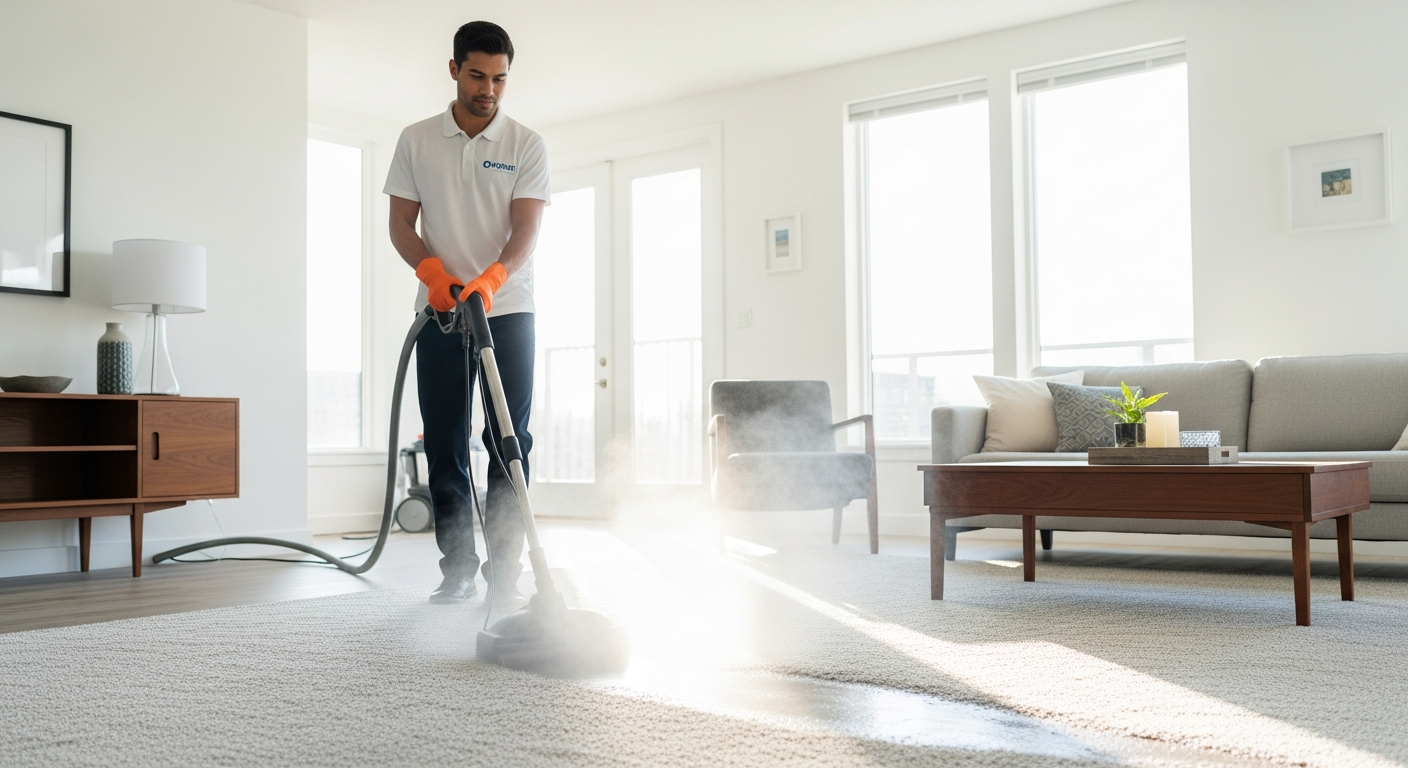 Carpet steam cleaning