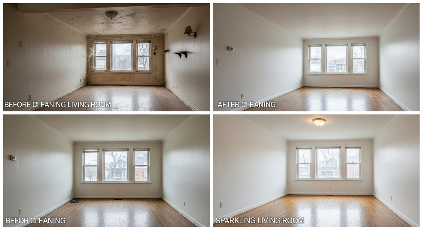 Before and after bond clean