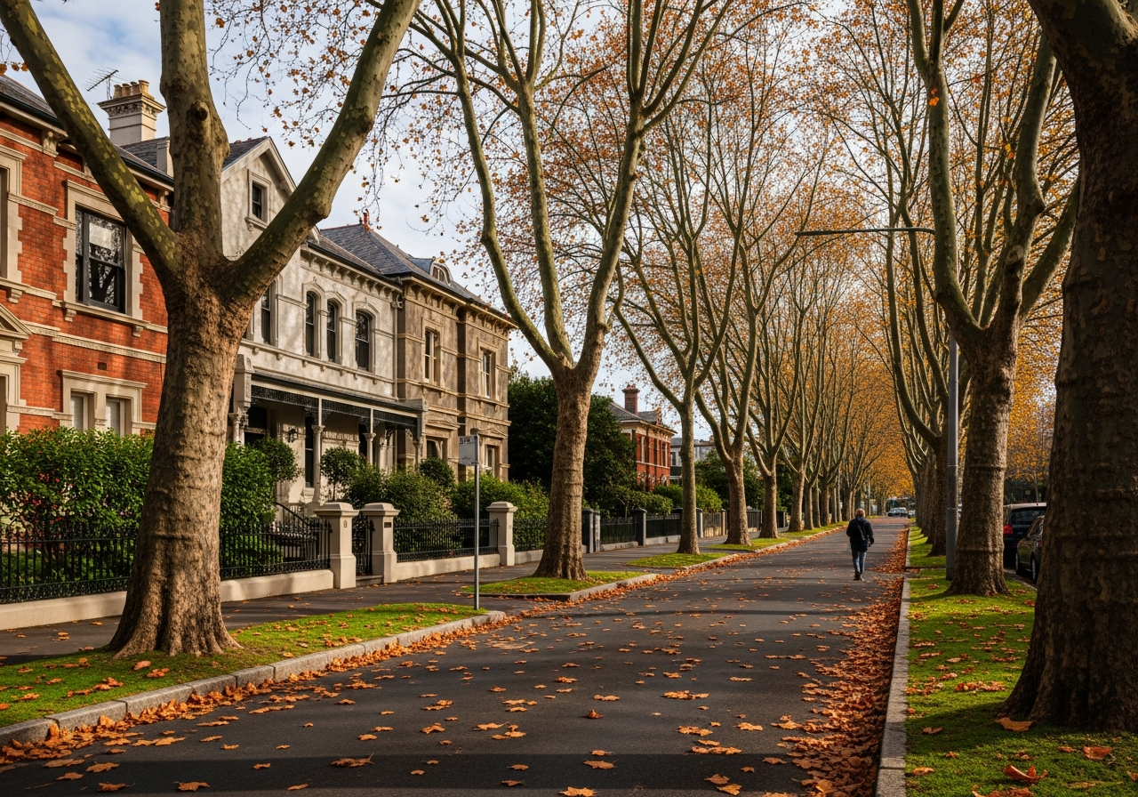 Toorak street and homes