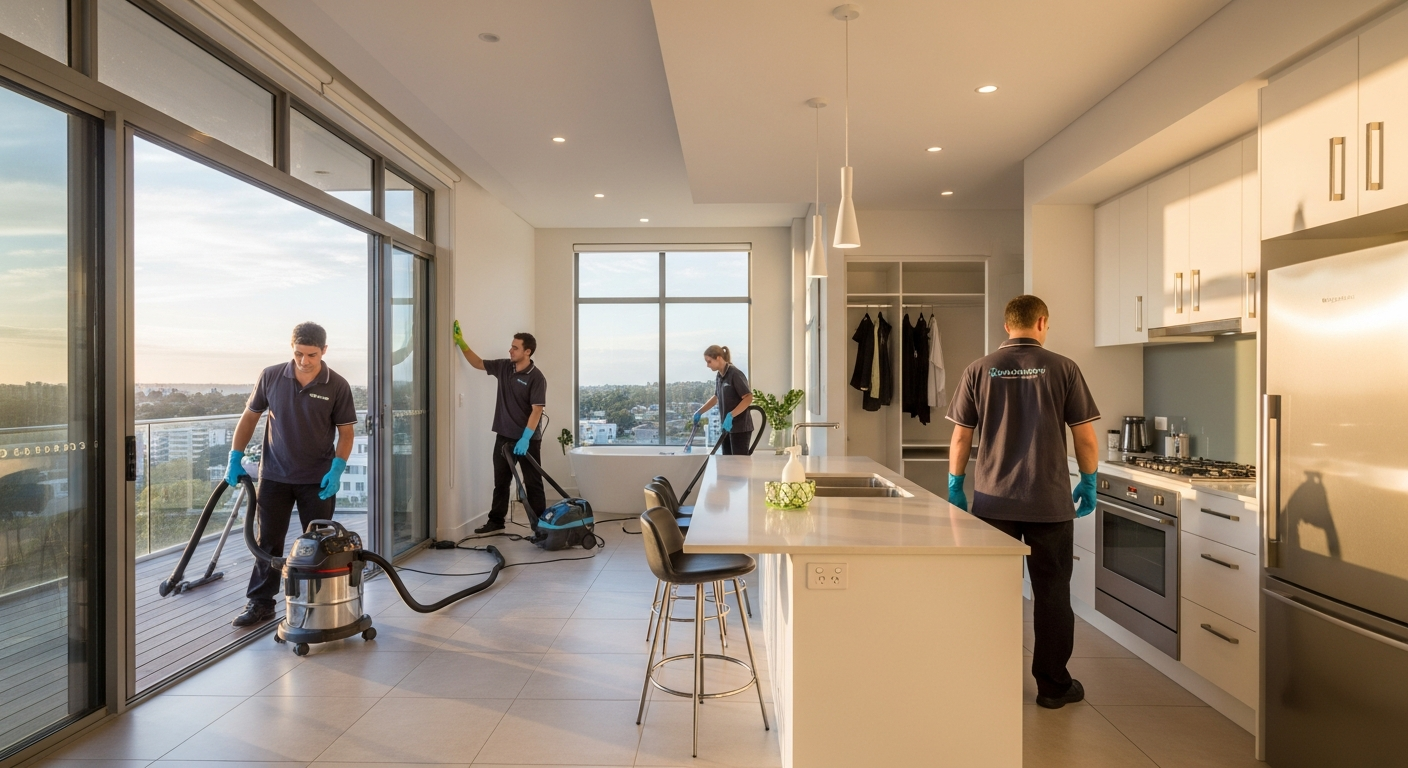 End of lease cleaning team at work