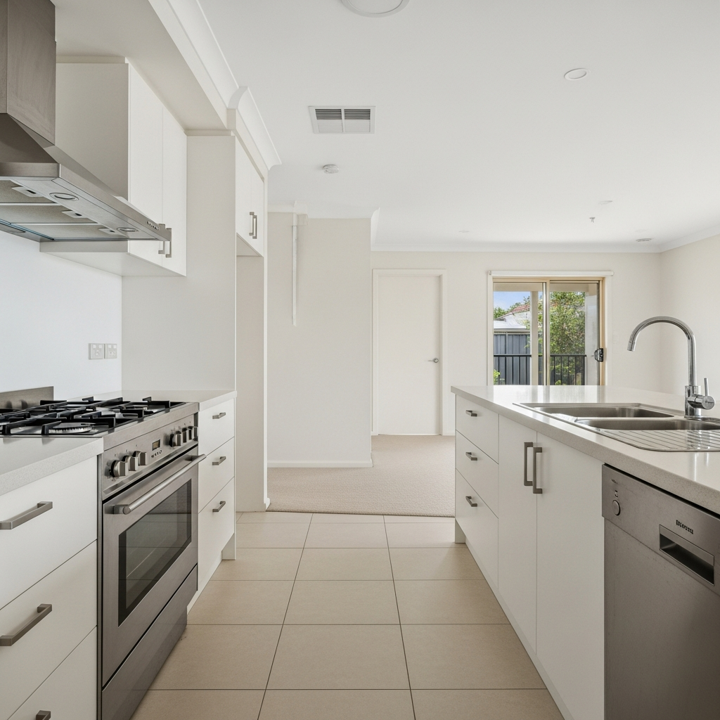 End of lease cleaned kitchen