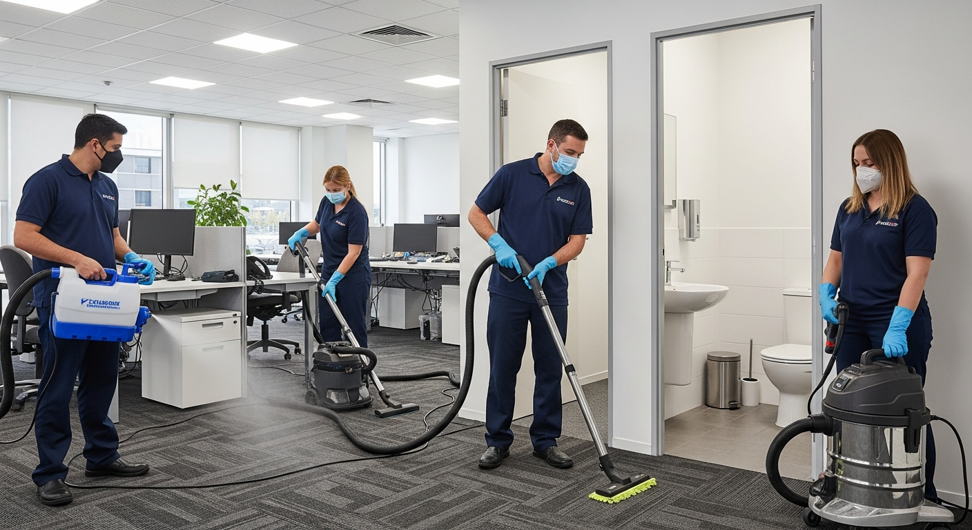 Commercial cleaners in South Penrith office