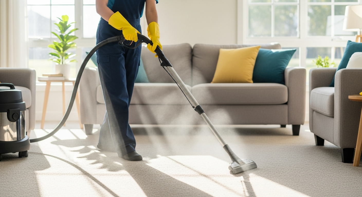 Carpet steam clean in lounge