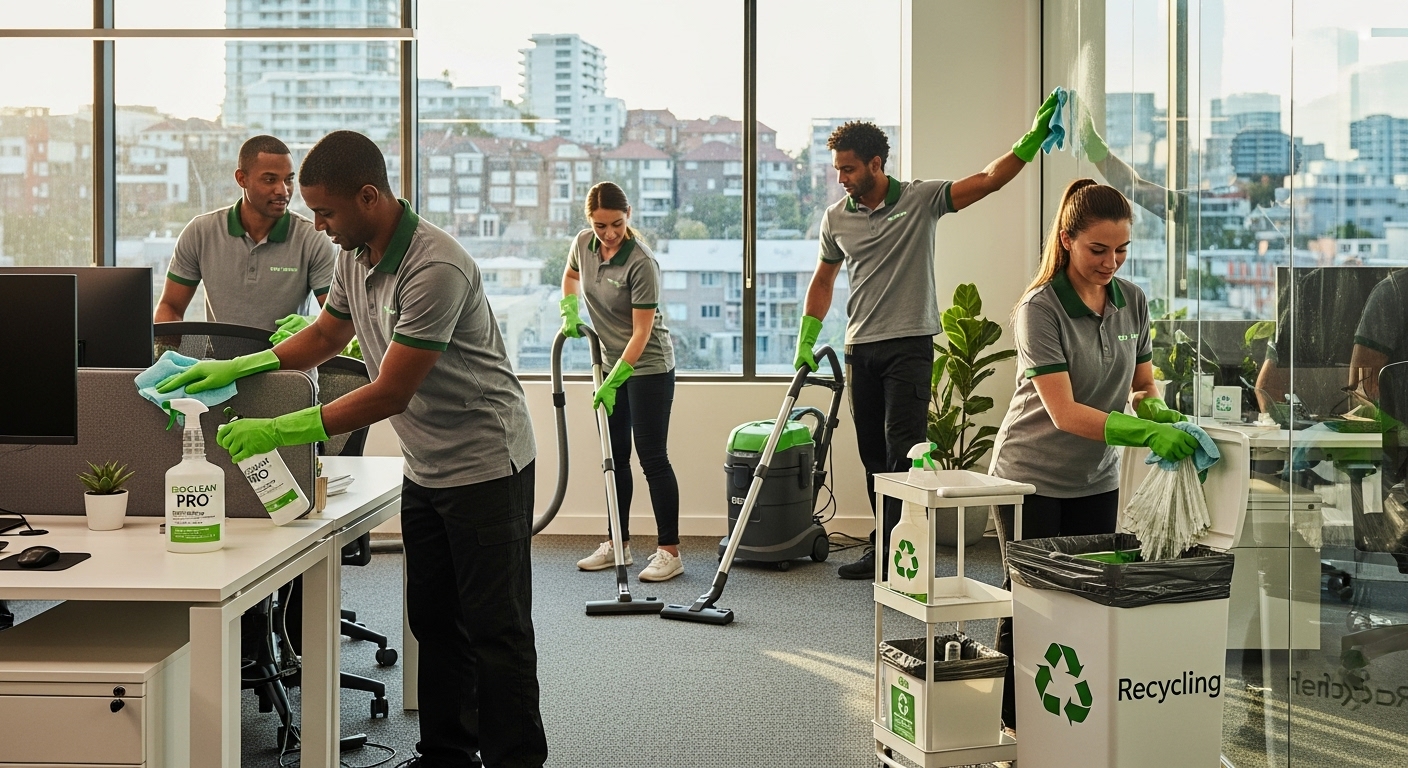Cleaners working in Arncliffe office