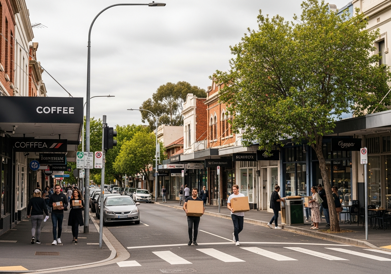 Subiaco moving day street