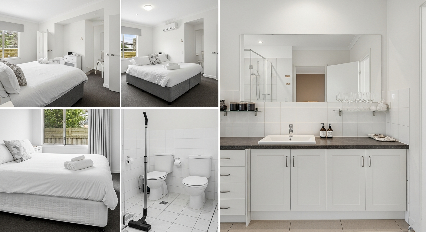 Cleaners preparing Mornington rental