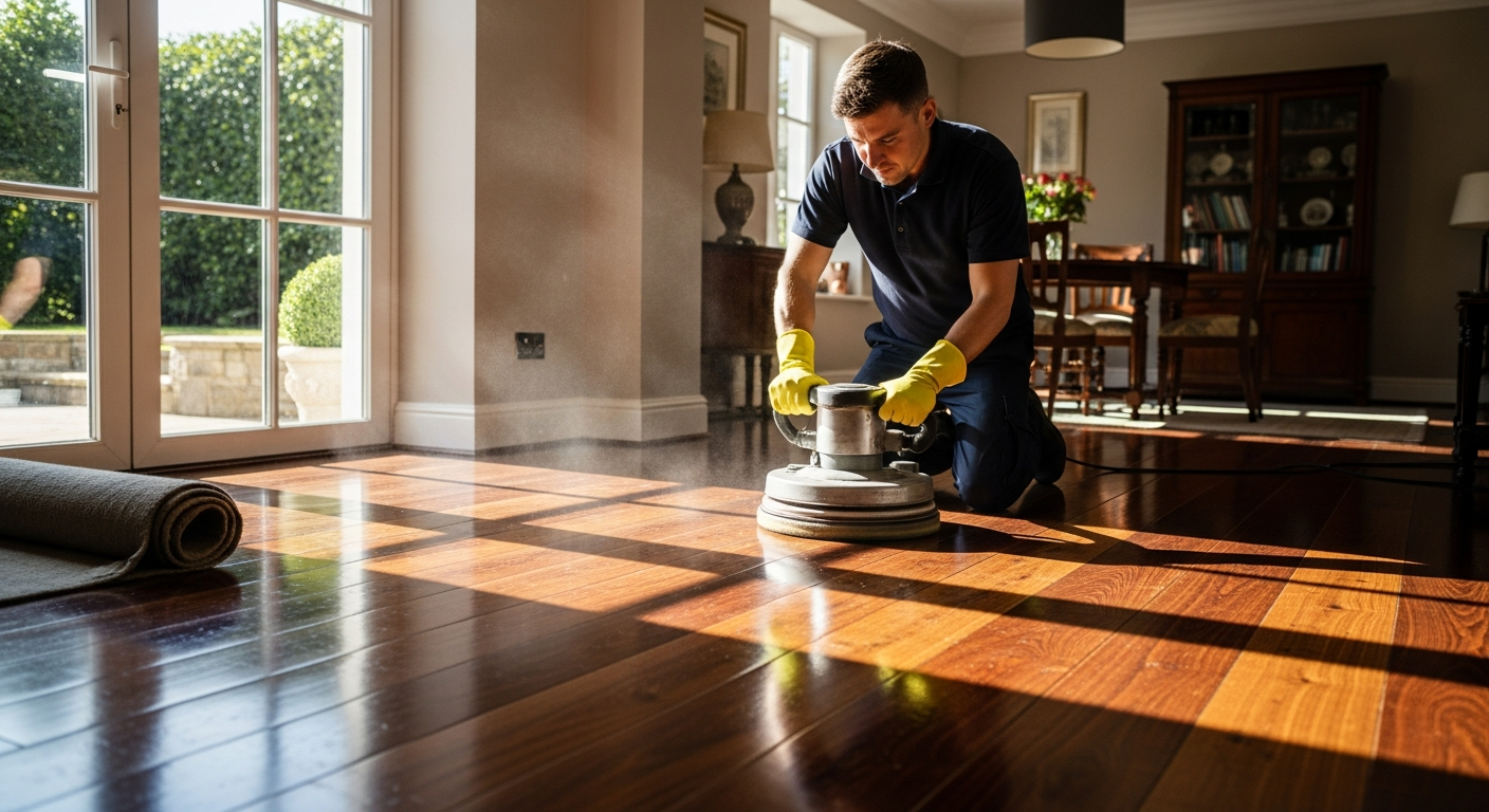 Cleaner polishing timber floor