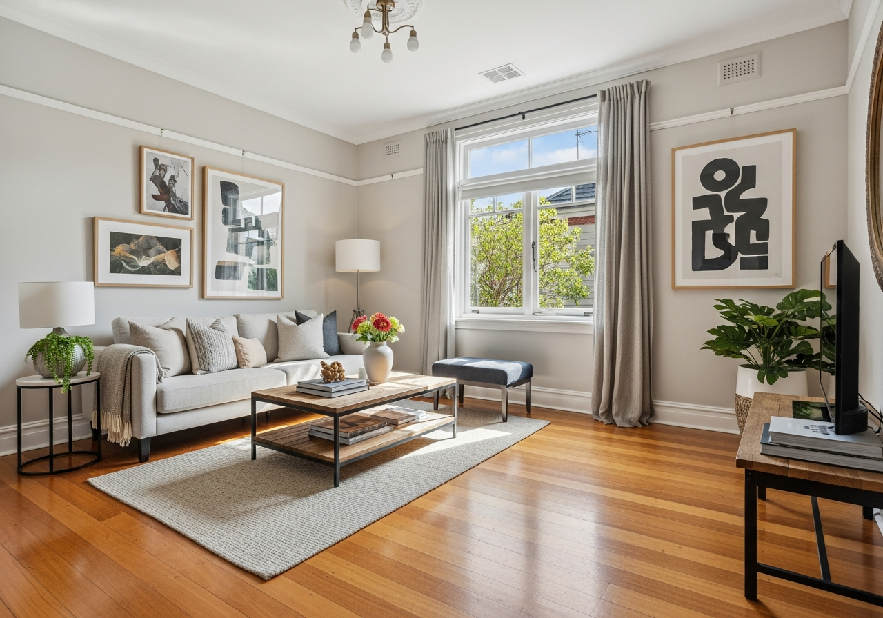Clean Abbotsford terrace interior