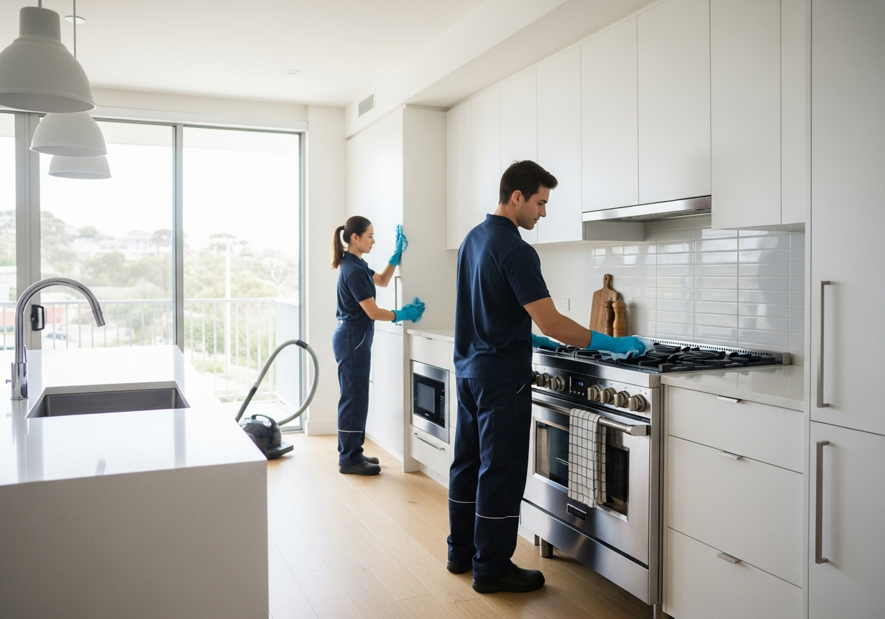 End of lease clean in kitchen