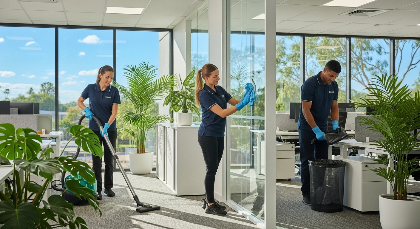 Professional cleaners in Darwin office