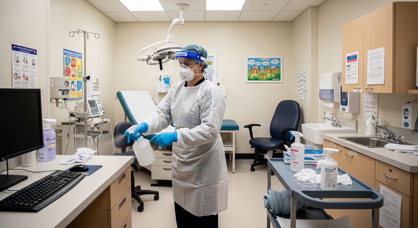 medical cleaning in clinic