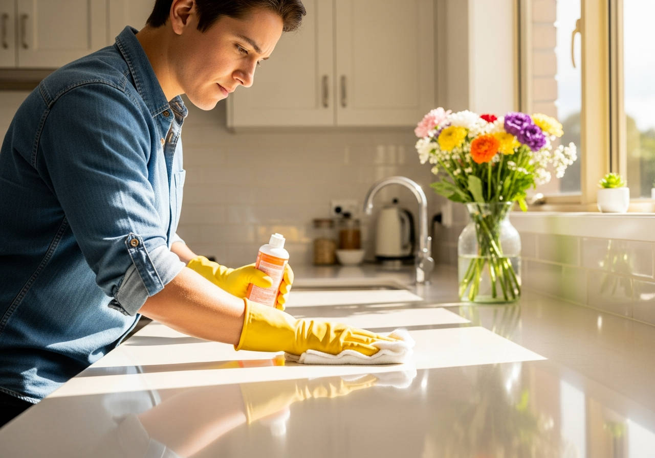 Kitchen cleaning before move-out