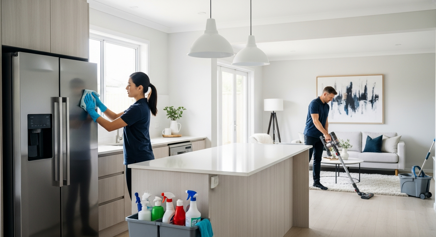 End of lease cleaners working