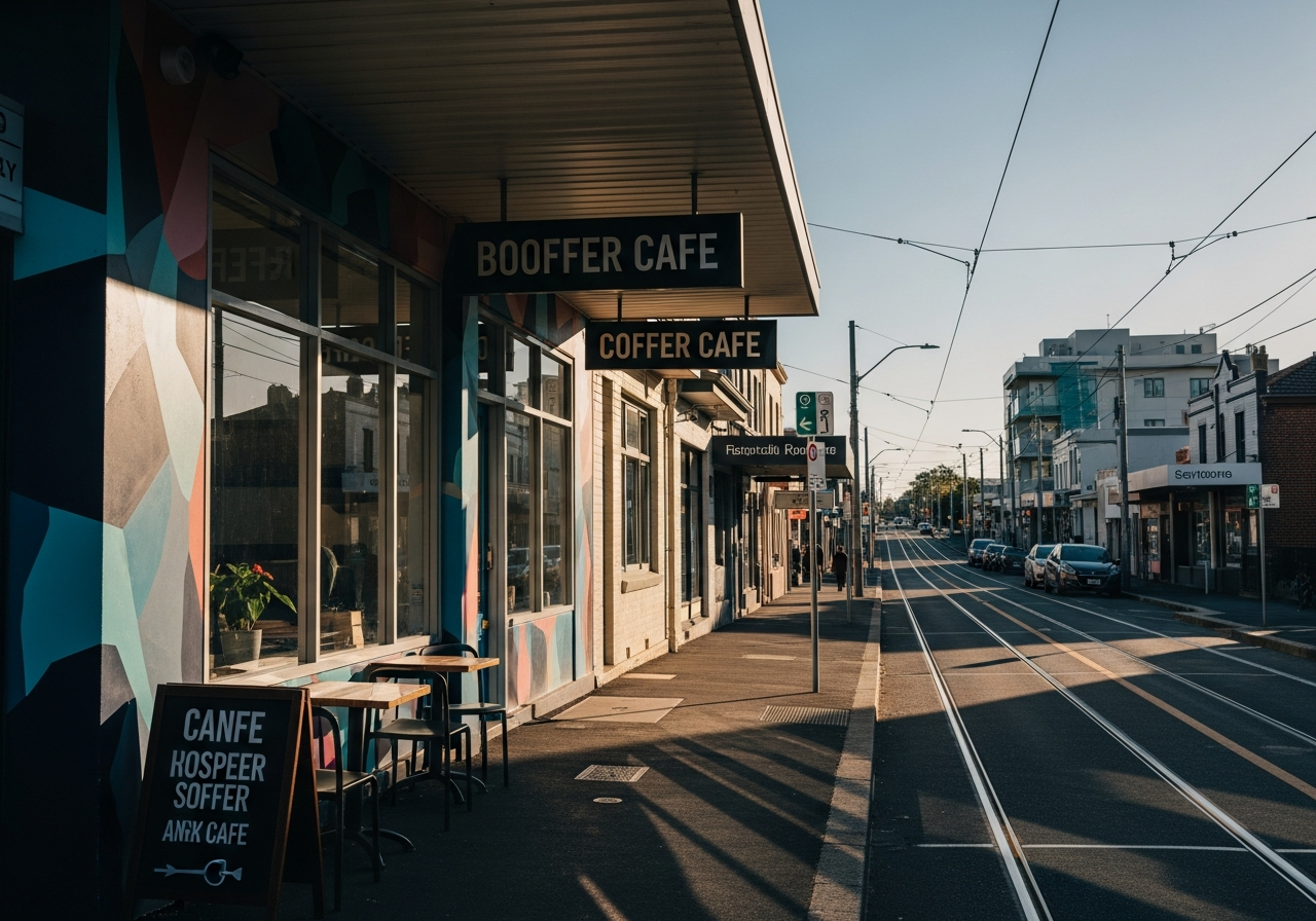Hughesdale local street and cafe