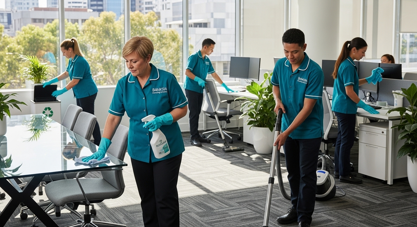 Professional cleaners in Banksia office