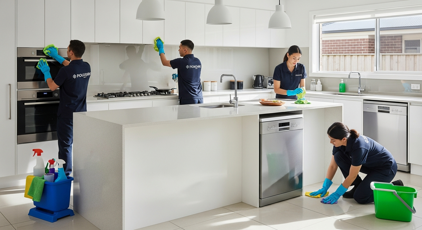 Professional end of lease clean in kitchen