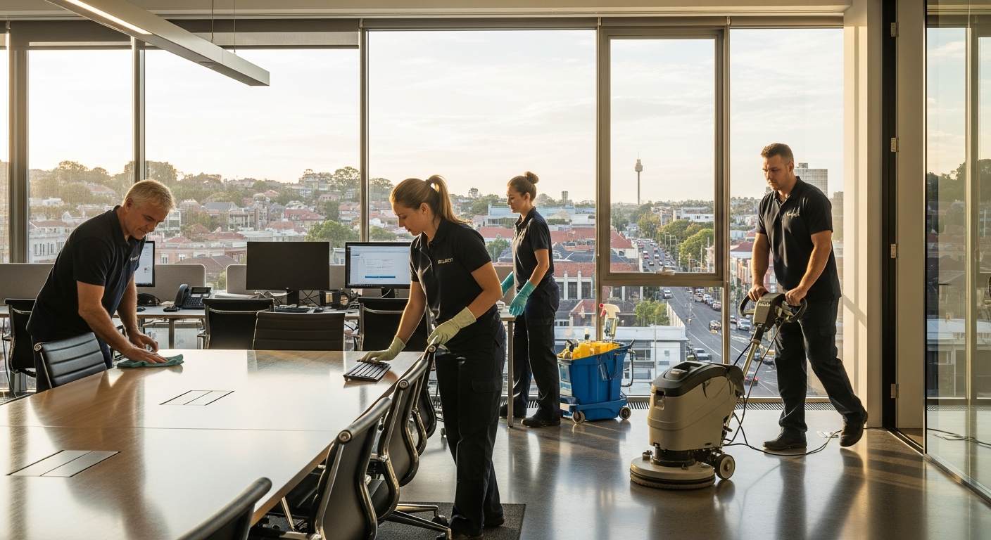Commercial cleaners in St Peters office
