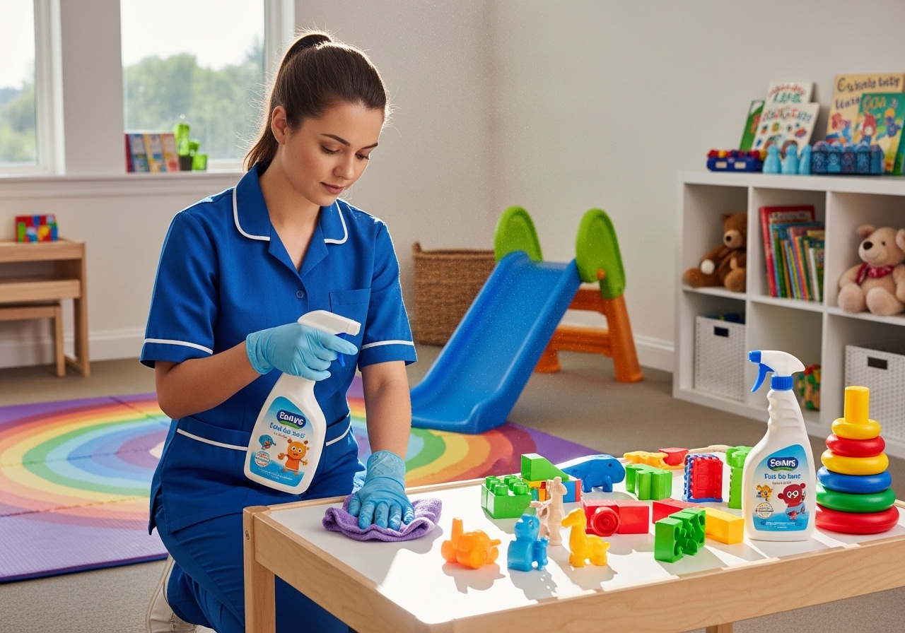 Child care facility cleaning services