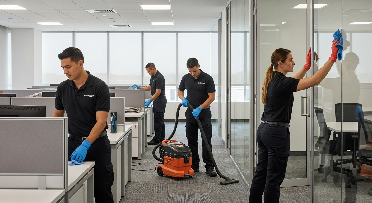 Commercial cleaners in Rosemeadow office