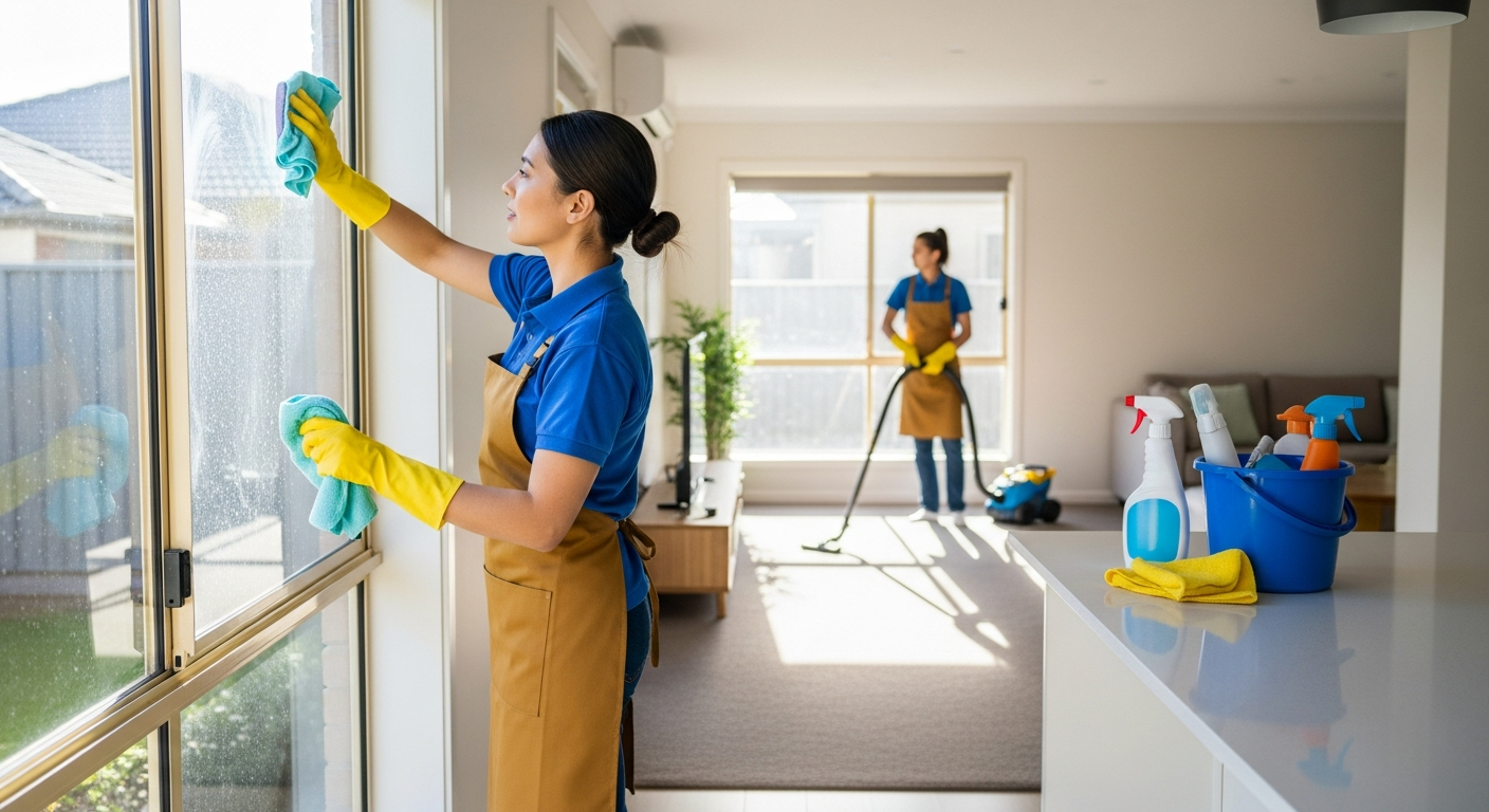 End of lease cleaning team at work