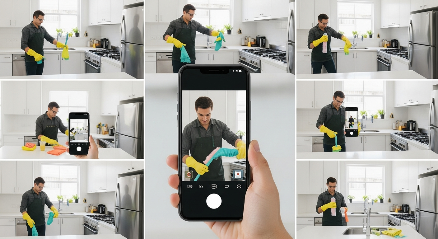 Vacate clean evidence photo for agent