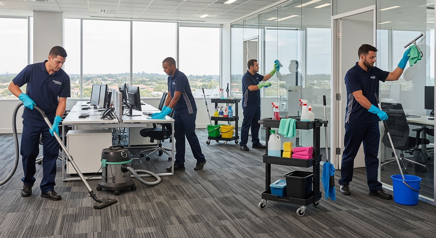 Commercial cleaners in St Johns Park office