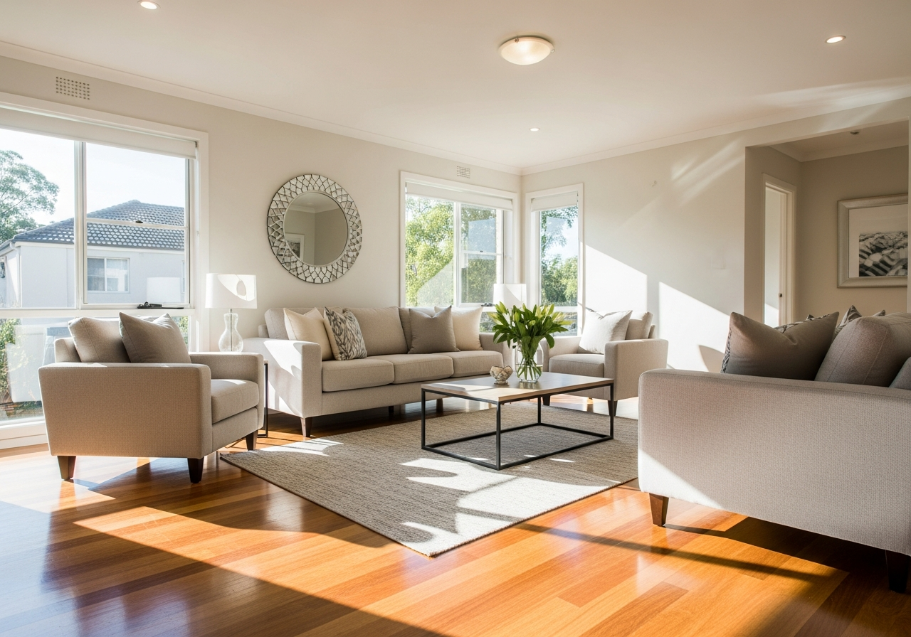 Hawthorn living room cleaned