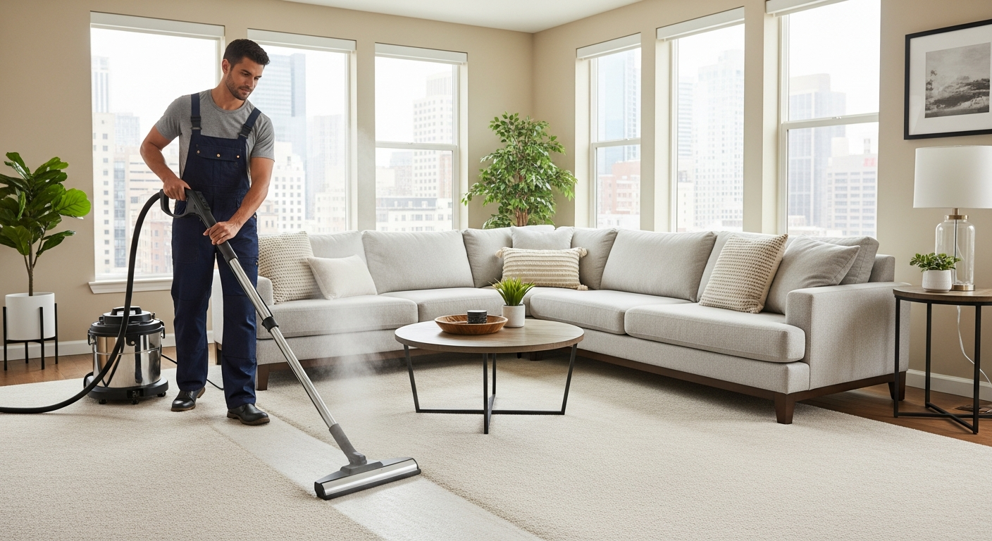 Carpet steam cleaning in Leeming property