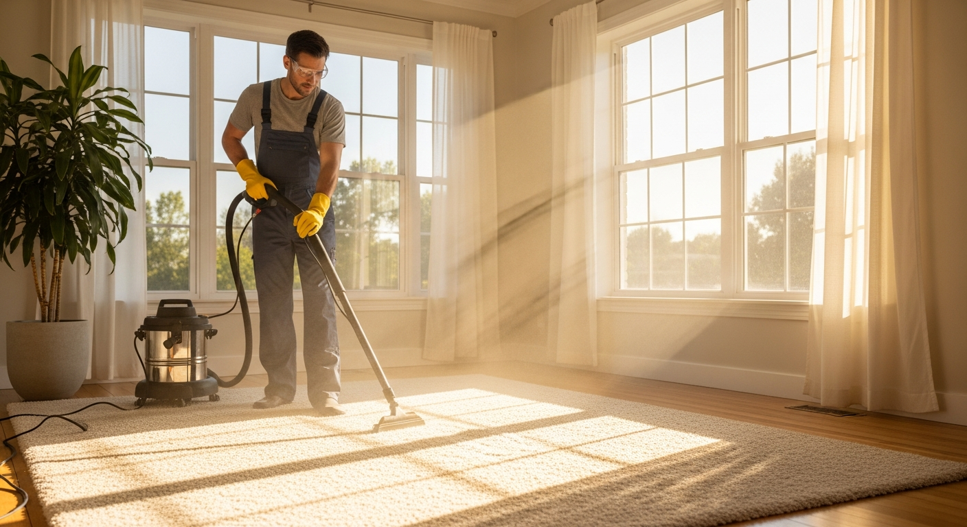 Carpet steam cleaning in Macclesfield home