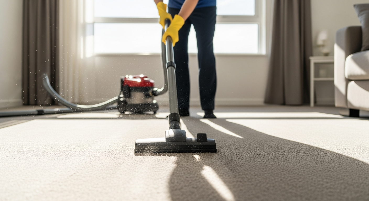 End of lease cleaning team in an apartment